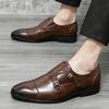 Britain Gentleman Fashion New Black Brown Monk Strap Shoes For Men Formal Wedding Prom Dress Homecoming Sapatos Tenis Masculino