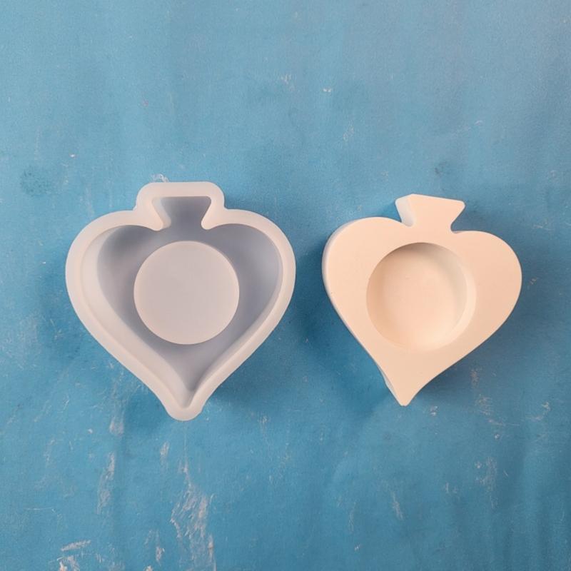 Candle Holder Silicones Molds Ace of Spade Candlesticks Molds Resins Castings Mould Soap Crafts Molds for Jewelry Making