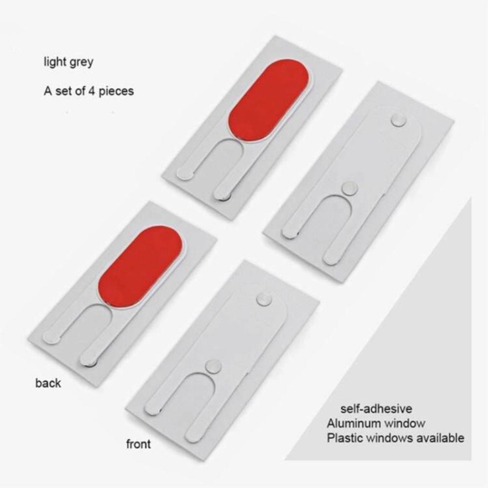 4Pcs/set Aluminum Alloy Door Window Windproof Block Dustproof Self-adhesive Window Sealing Block Soundproof серый