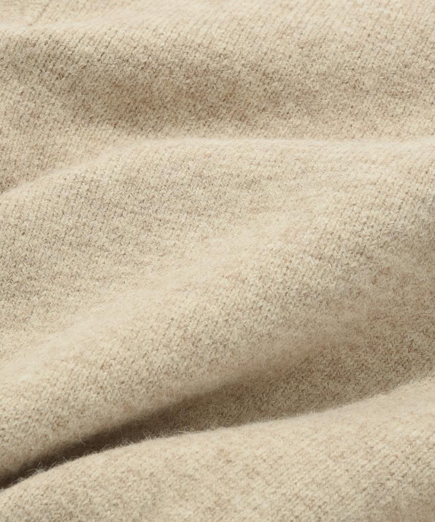Covernat Woman Fluffy Zip-Up Cardigan Oatmeal