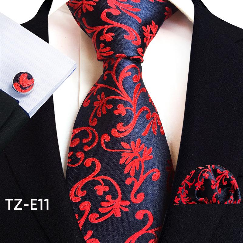 Paisley Tie, Pocket Square & Cufflinks Set – Men's Formal Wedding Accessories