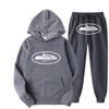 Unisex Oversized Streetwear Mikina Jogger Set Ležérní Sportovní Oblečení Podzim Mladistvý Hip Hop Skateboard