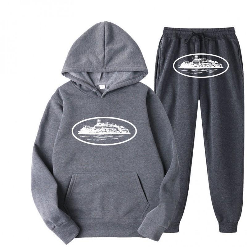 Unisex Oversized Streetwear Mikina Jogger Set Ležérní Sportovní Oblečení Podzim Mladistvý Hip Hop Skateboard