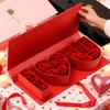Cardboard Letter Combination Gift Box With Ribbon Flower Wrapping Container For Birthday Valentines Day Anniversary