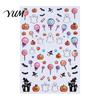 Holiday Nail Art Decals Halloween Stickers, Cartoon Pumpkin Ghost Bat for Stickers Decorations, Self-Adhesive Manicure Women Easy To Use Supplies