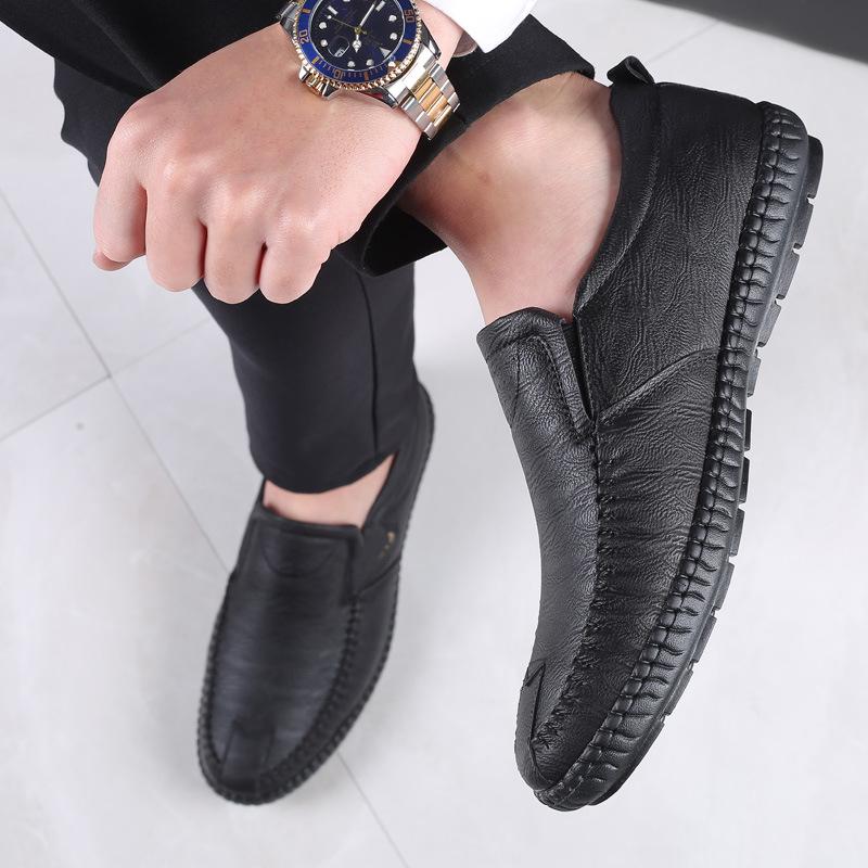 Итальянские черные деловые туфли мужские туфли-лоферы свадебные туфли мужские — фото 4