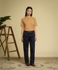 Beulonseun 10.6 Oz Cotton Short Sleeve Henley Tee Camel