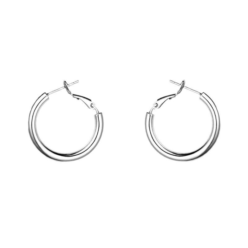 Circle Style Best-Selling Stainless Steel Needle Hiphop Hoop Earrings Women's High-End All-Match