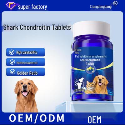 Pet Joint Comfort Calcium Tablets for Dogs & Cats - Shark Cartilage Supplement for Joint Health