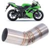 Motorcycle Exhaust Middle Link Pipe Connector Stainless Steel Replacement for Ninja ZX6R 2008‑2021