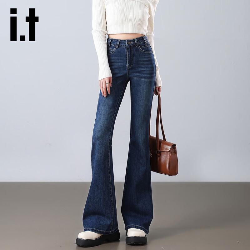 Izzue Women's High-Waist Micro-Flared Jeans