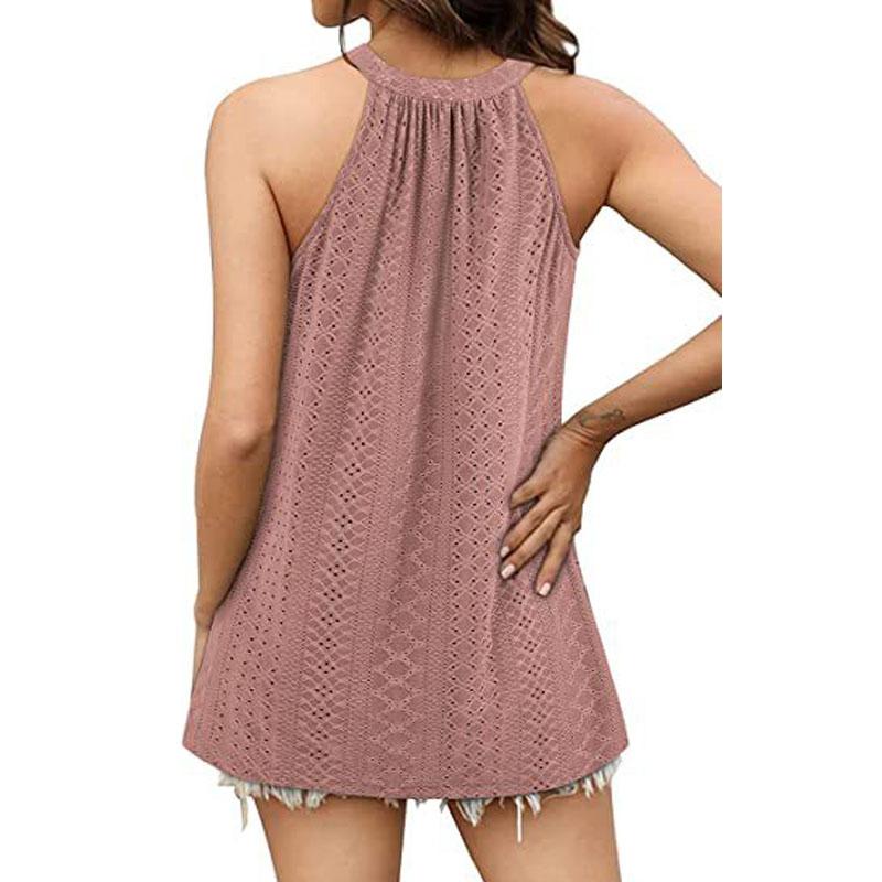 Women's Tank Top Loose High Collar Sleeveless Strap Top Casual Summer Strap Shirt