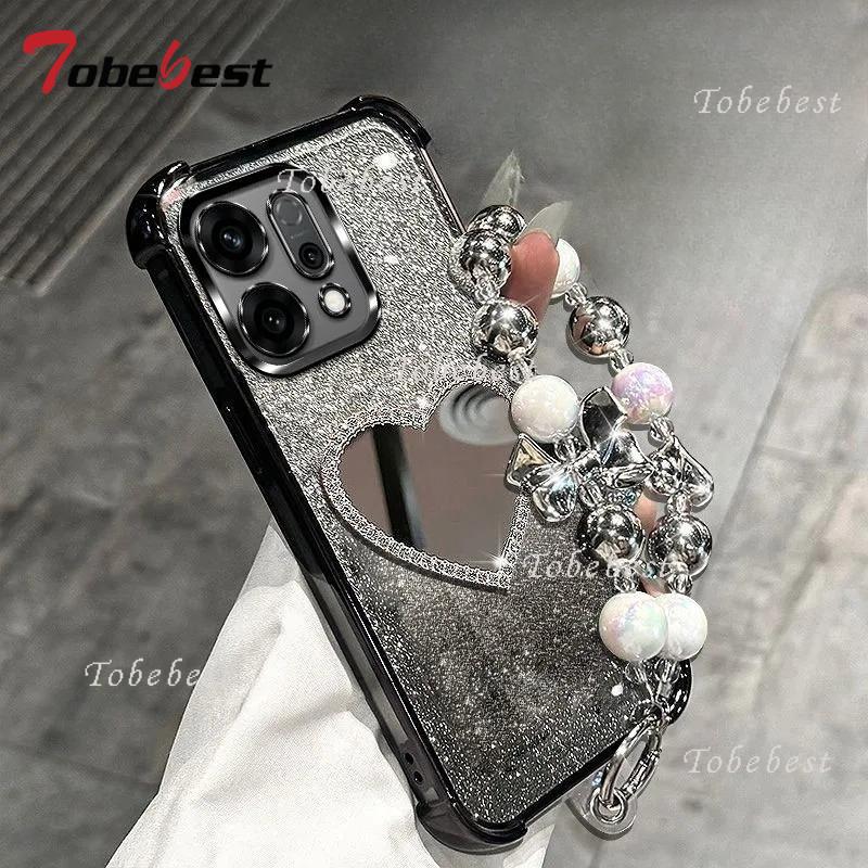 Třpytivé pokovení Láska Zrcadlový Náramek Pouzdro pro Xiaomi 16 15 14 Ultra 15S 14T 13 12 11 Lite Pro Nárazuvzdorný Silikonový Kryt