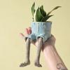 Creative Furniture Flower Pot, Cute Resin Planters, Funny Leg Shape Garden Figurines Planter for Home Lawn Yard Outside Decor