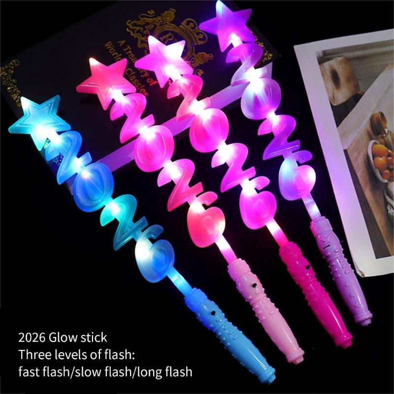 4pcs Light Up Stick Random Hues For Outdoors Activities Family Gatherings Safe Plastic Materials Quick On