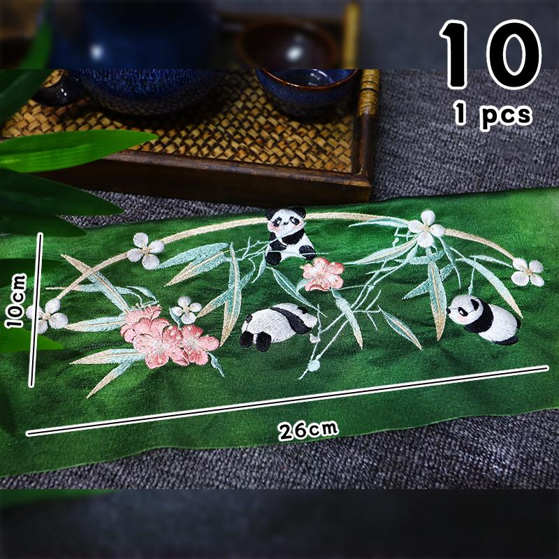 1pc Chinese Style Embroidery Patch Hanfu Cheongsam Decor Trims Collar Waist Lace Shirts Neckline Edge DIY Sewing Accessories