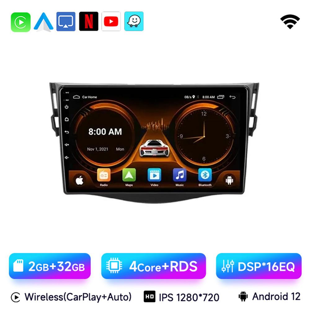 JIUYIN Radio for Toyota RAV4 RAV 4 2005 - 2013 Wireless CarPlay Android Auto Car Multimedia Player GPS 2 din autoradio