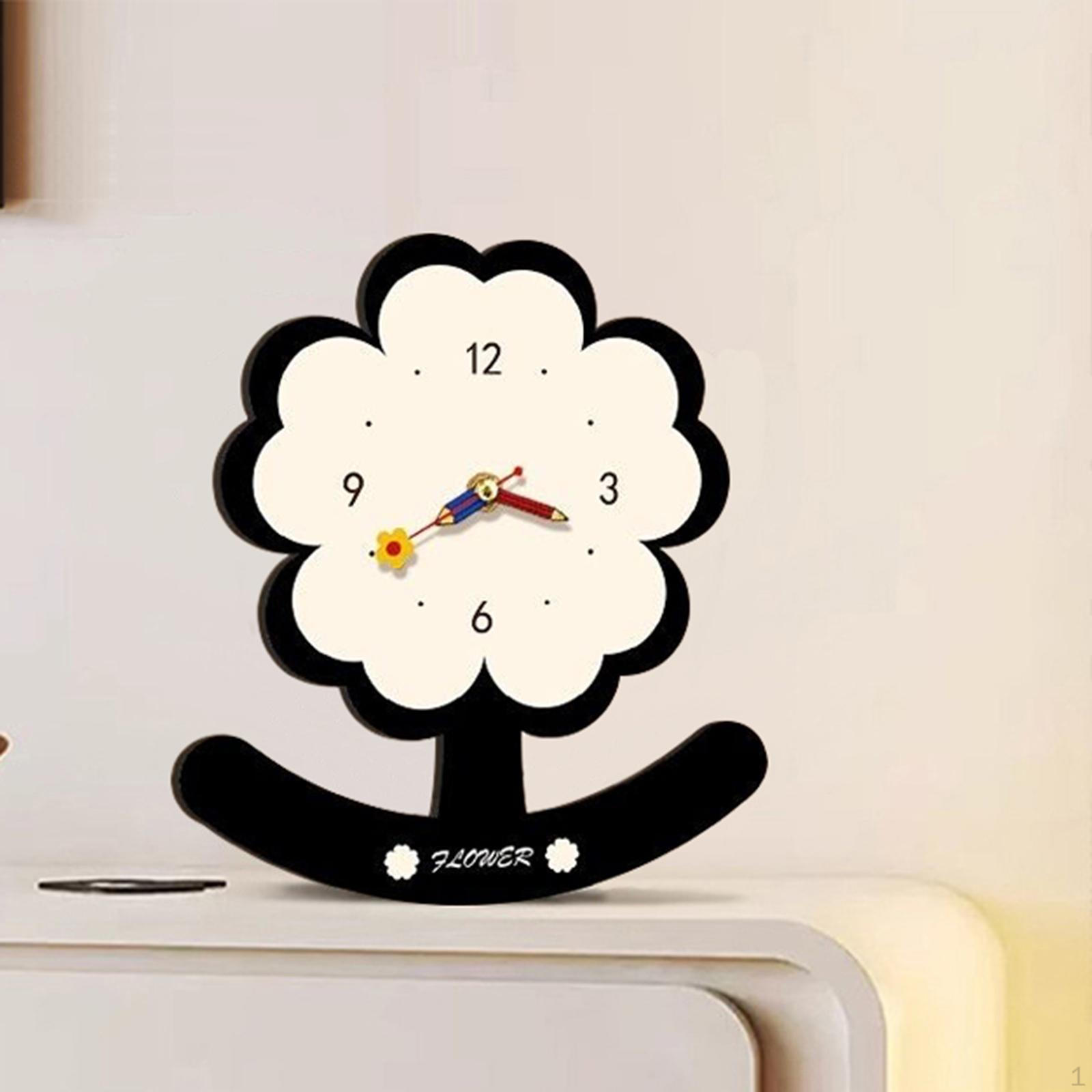 Настольные часы, не тикающие, новинка, мультяшные, бесшумные, детские, аналоговые, домашний декор для кухонного стола