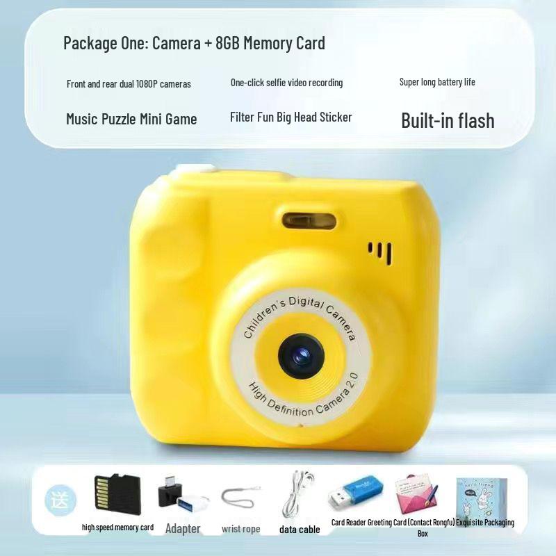 HD Aparat Polaroid z podwójnym obiektywem dla studentów - Uroczy i przenośny, Natychmiastowy transfer zdjęć do telefonu, Kolorowe zdjęcia 12MP