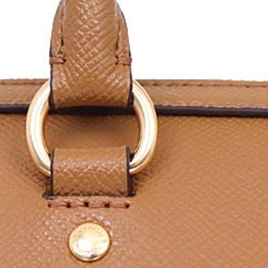 Coach Brooke 30 Solid Color Gold Letter Logo Plaque Hardware Leather Tote Crossbody Shoulder Bag Large Women Bags Cognac 25397-IMLQD