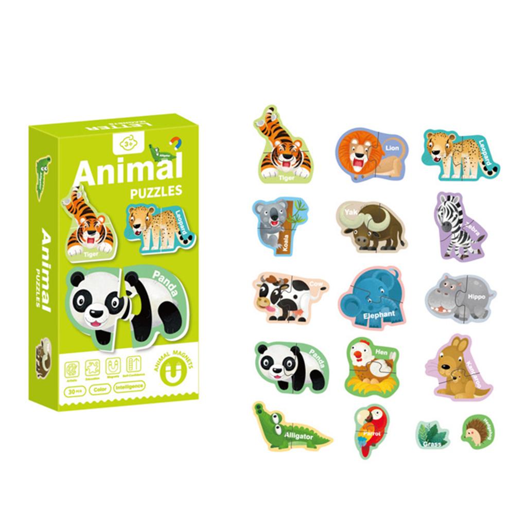 Animal Shaped Magnetic Alphabets Round Corner Safe Magnetic Blocks For Toddler