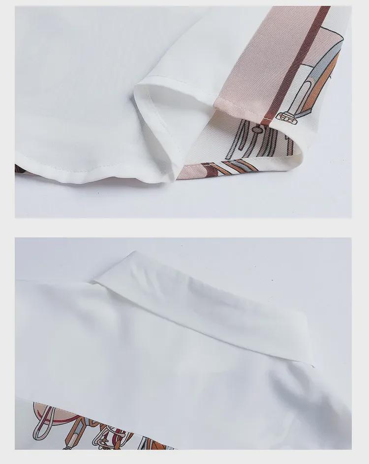 Women's Retro Floral Chiffon Long-Sleeve Shirt for Autumn & Spring