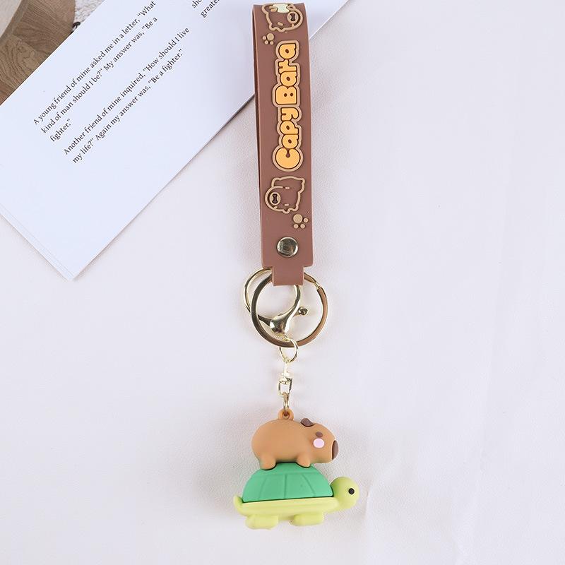 Capibala Keychain Cute Capybara Backpack Pendant Car Keychain Children s Doll Machine Small Gift