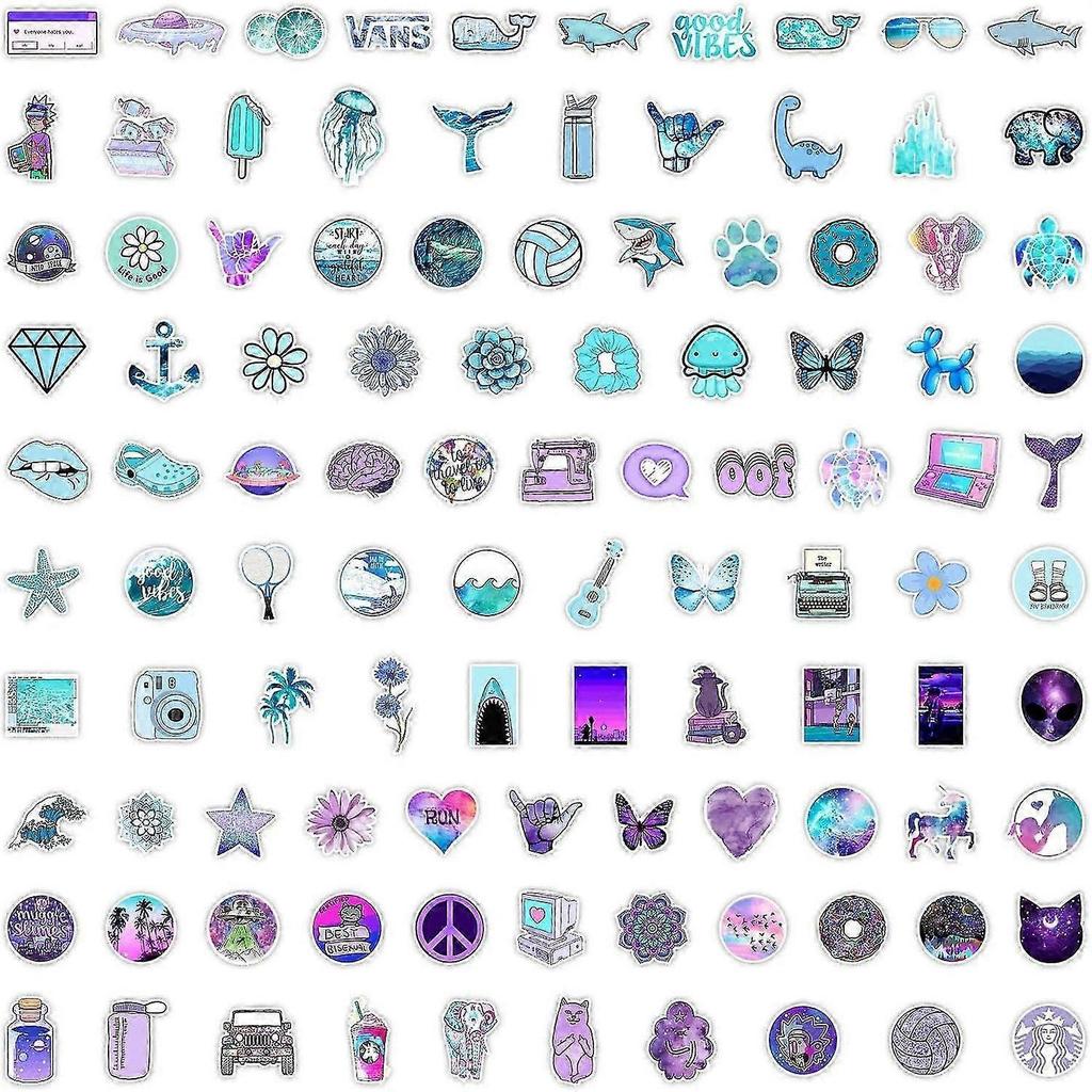 Sticker Girls,100 Pieces Purple VSCO Tumblr Aesthetic Stickers Waterproof