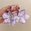 1pair Resin Fabric Fabric Flower Earring Pink Blue White Ear Accessories  Vacation Beach Daily