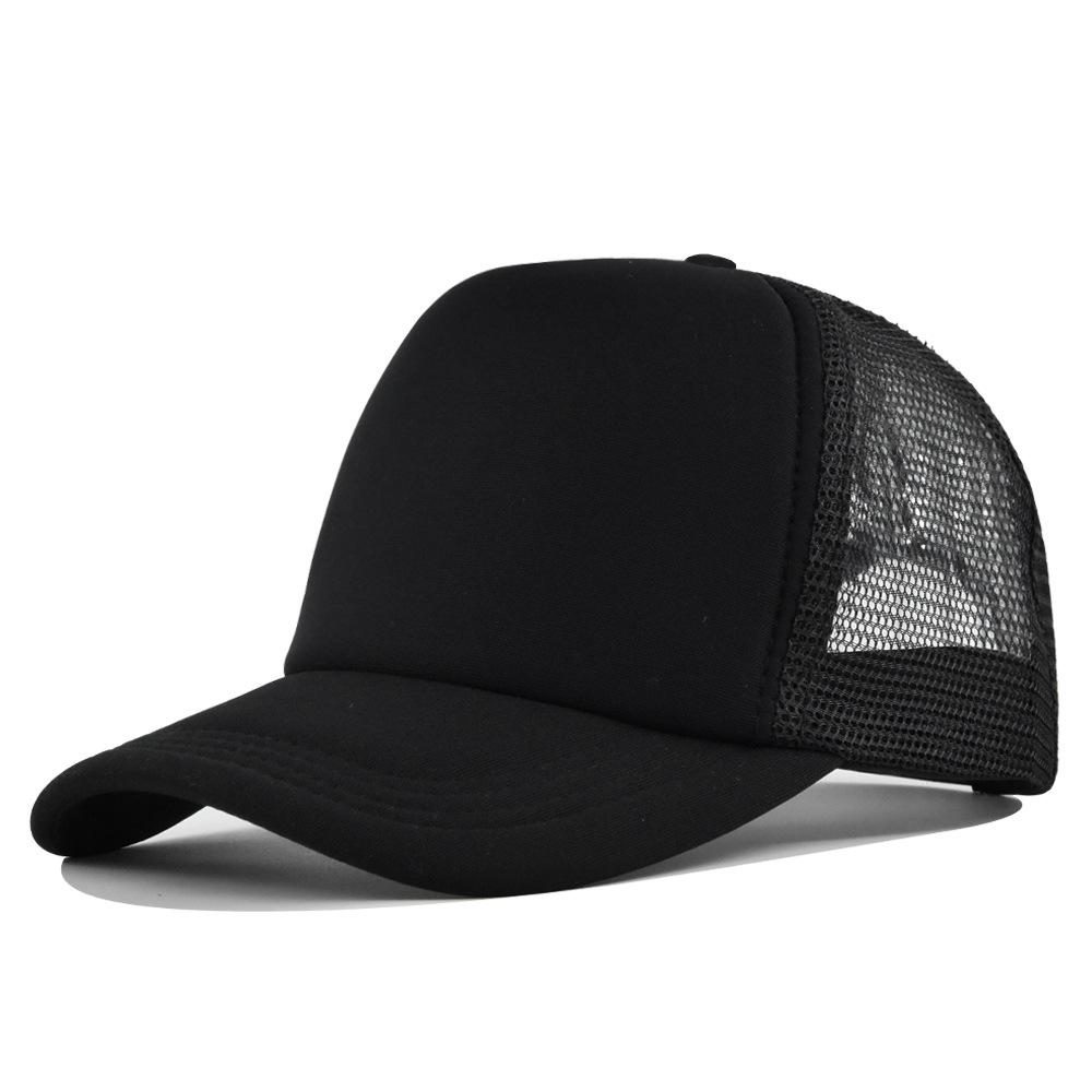 1PC Fashion Unisex Plain Baseball Cap Adjustable Trucker Flat Visor Cap Snapback Mesh Curved Men Women Casual Sun Summer Hat