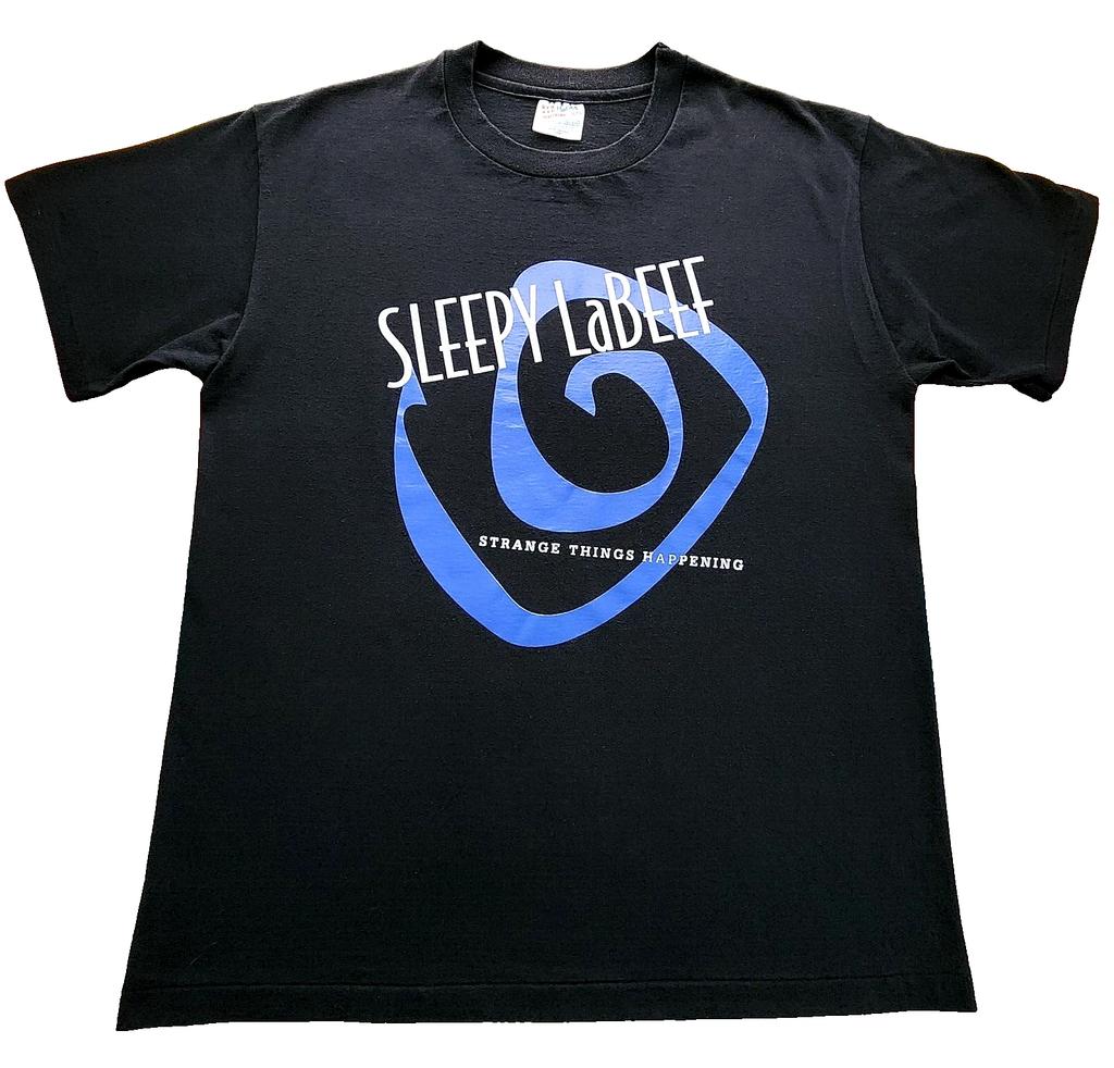 SLEEPY LaBEEF Camiseta Coisas Estranhas Acontecendo 1994 CD PROMO Rockabilly Tamanho G