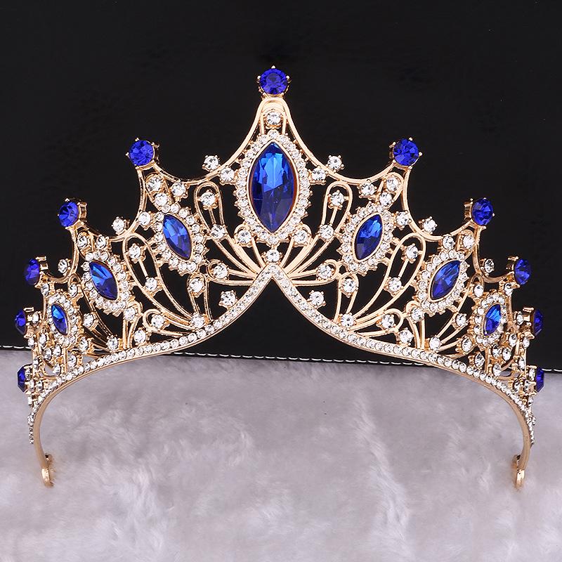 Bridal Crown Tiara Princess Birthday Rhinestone Crown Atmospheric Wedding Dress Accessories