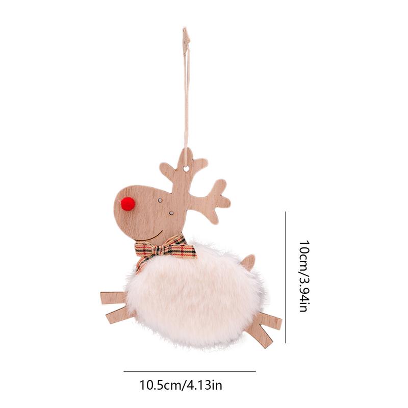 Christmas Wooden Deer Decorations Wooden Deer Decorations With Red Lamb Fabulous Hand Made Red Lamb Decorative Deer Ornament For