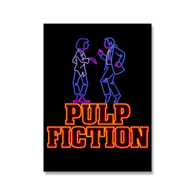 

Криминальное чтиво, настенная картина из фильма, уличное граффити, сияющий холст, картина, неоновые огни, постеры и принты, домашний декор 21cm×30cm NoFrame