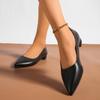 2026Women Flats New Pointed Toe Shallow Mouth Sneakers Square Heel Small Leather Shoes Women's Elegant Fashion Low Heels Loafers
