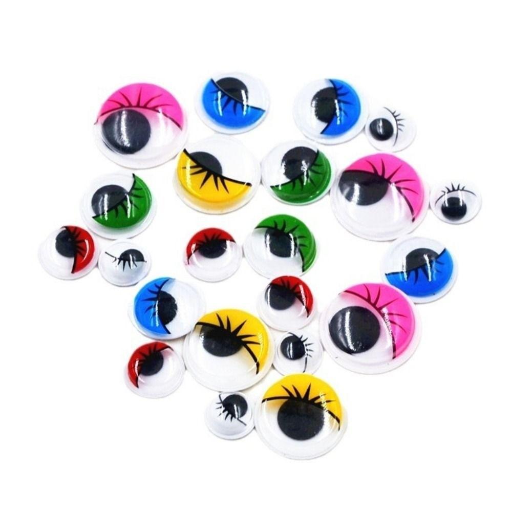 50/100pcs/bag 3D Colorful Activity Eyeballs Plastic Wiggling Moving Eyes
