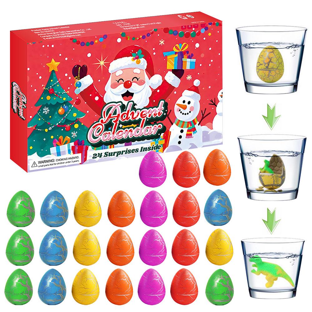 

24-Day Dinosaur Egg Advent Calendar for Kids - Christmas Countdown Gift Colorful Box + OPP Bag