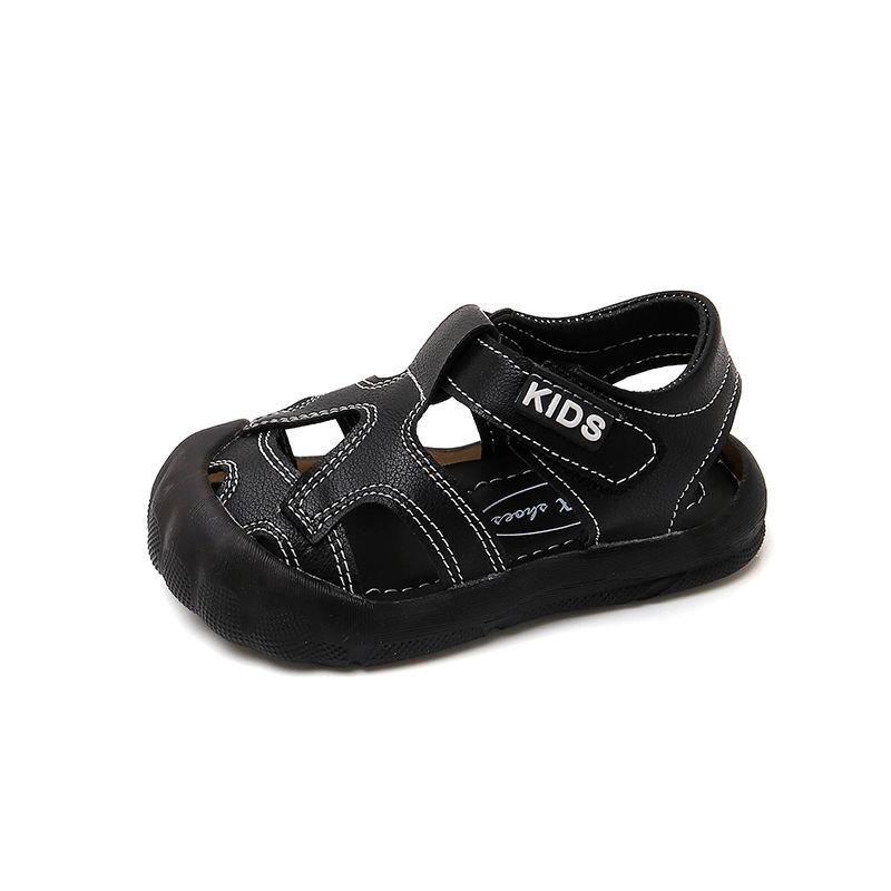 

Soft Toddler Beach Shoes 1-3 Years Infant Hollow-Out Anti-Kick First Walkers, Children s Closed-Toe Sandals 25 чорний
