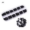 1500Pcs/box Nail Art Rhinestones 12 Grids Flatback Round Crystal Diamond Nail Gems Nail Art Decorations Manicure Accessories