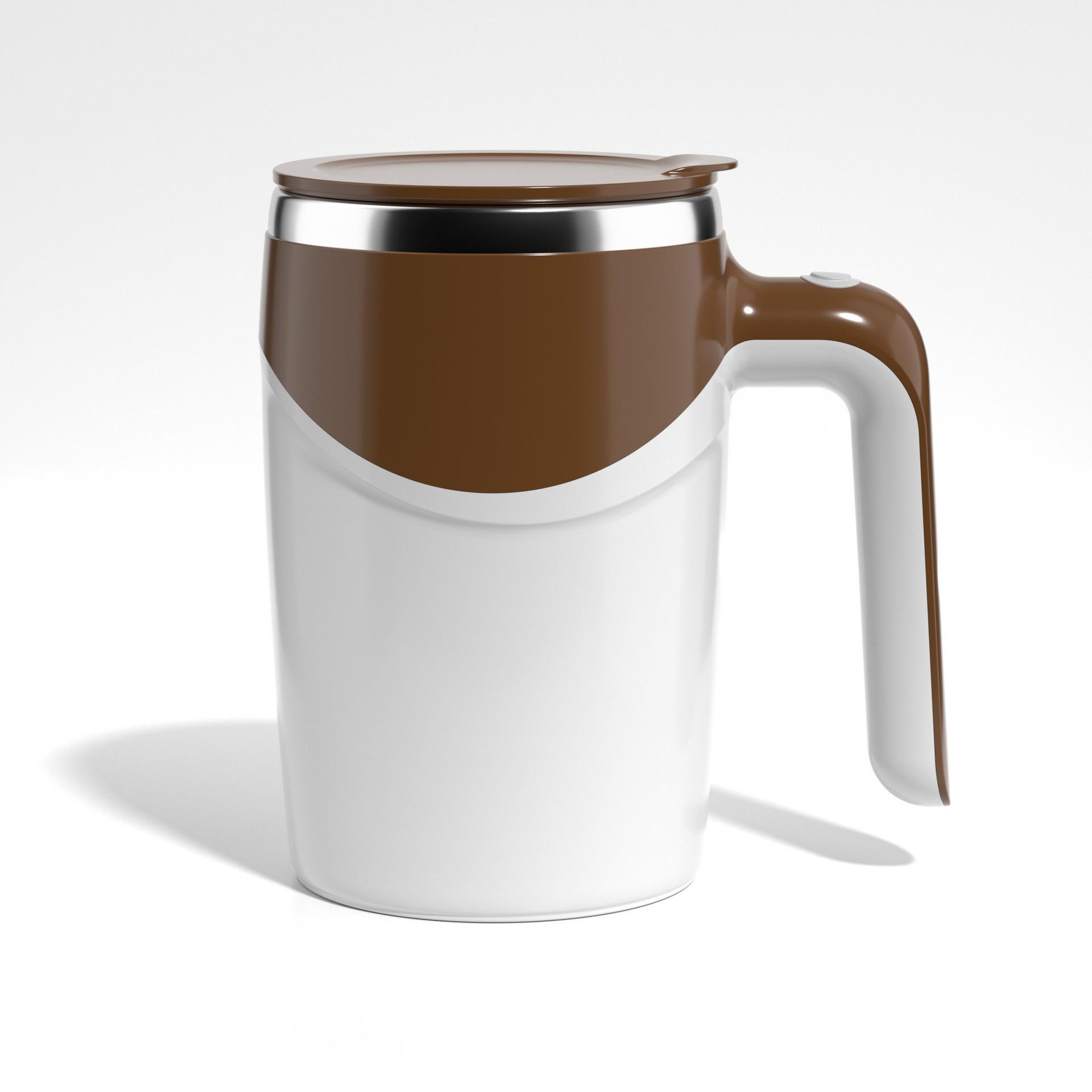 Influencer-Favorite Automatic Magnetic Coffee Stirring Mug, 304 Stainless Steel 380ml