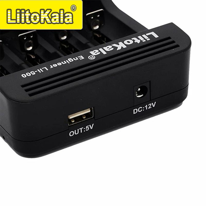 LiitoKala Lii-500 Smart Charger for 18650/26650/AA/AAA/Ni-MH/Li-ion, LCD Display, Capacity Tester, Independent Slots, Protection