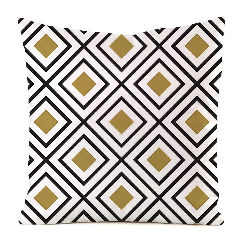 Solo federa per cuscino con motivo a righe geometriche semplici, federa per cuscino di lusso, divano da ufficio, auto, decorazione d'interni