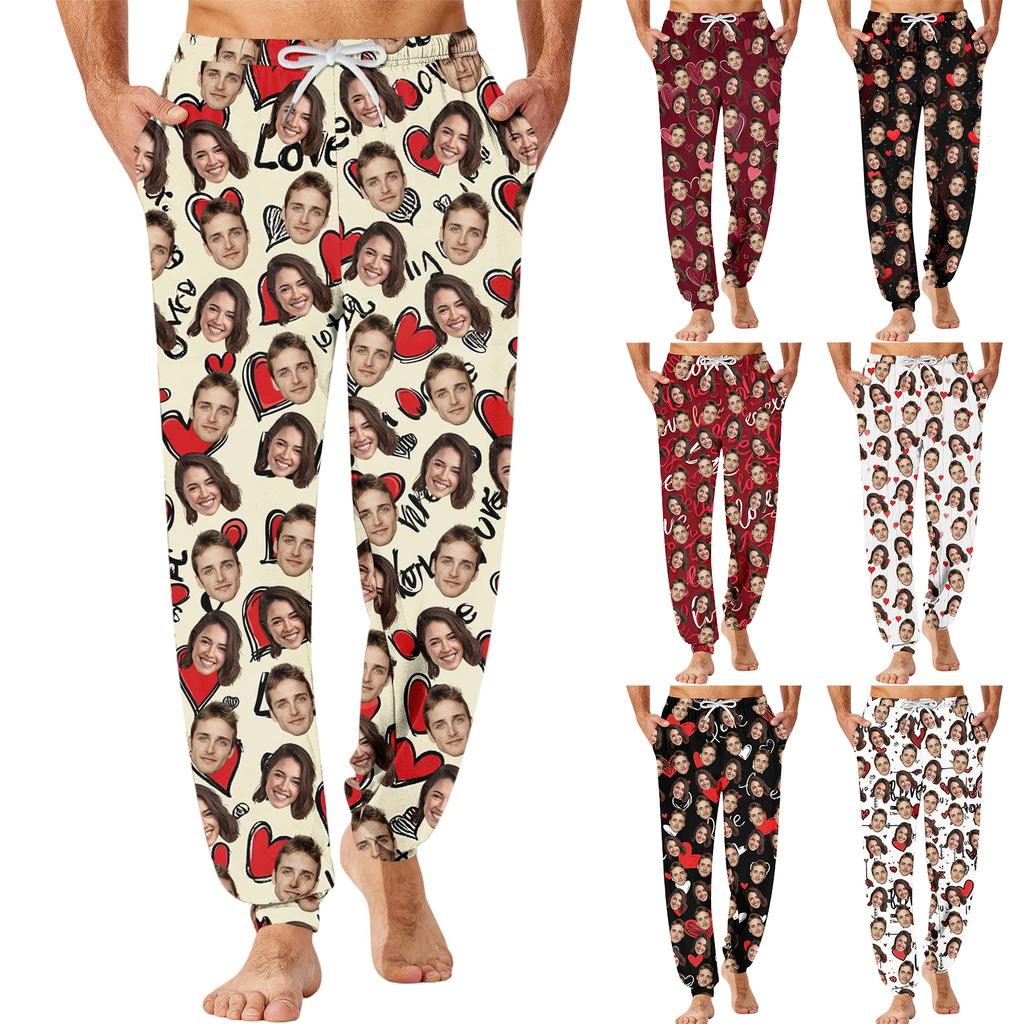 Men's Pajama Pants with Pockets, Valentine's Day Gift