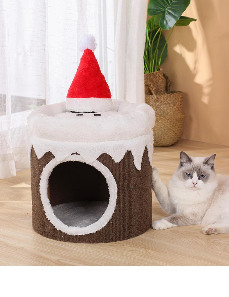 Cat Scratcher Santa Claus Cat Tree with Integrated Jumping Platform Nest Scratch Board Factory Direct Toy Supplies for Cats