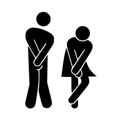 Odnímatelná nálepka roztomilého muže, žena, toaleta WC, rodinná dekorace pro kutily