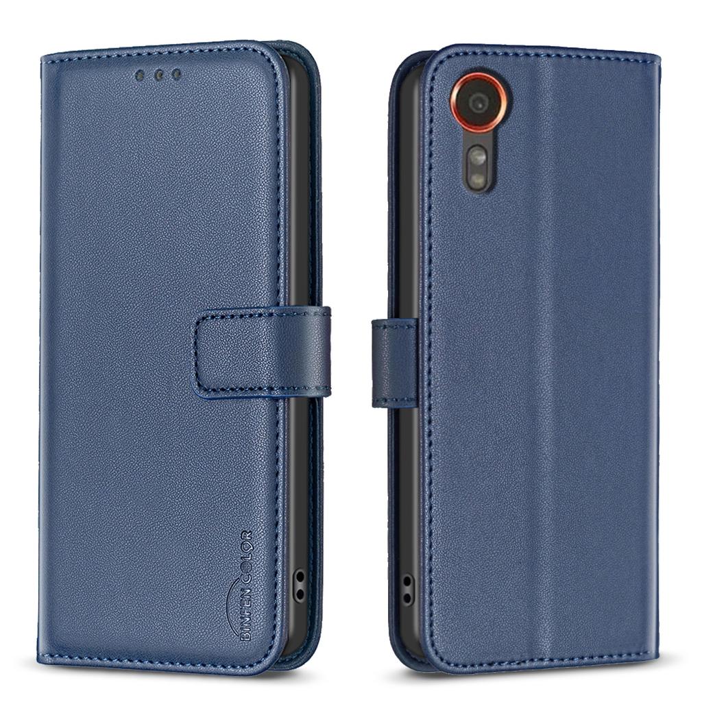 BINFEN COLOR BF17 Pre Samsung Galaxy Xcover7 Vyklápacie Kožené Puzdro Peňaženka Kryt na Telefón