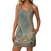 Women's Fashion Casual Vintage Floral Dresses With Pockets Dresses