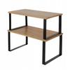 Bamboo Kitchen Shelf for Countertop Spice Organizer Standing Rack 2 Pcs