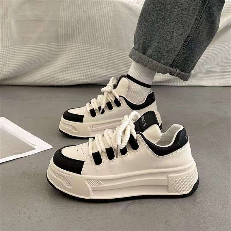 

Маленькие белые туфли с толстой подошвой, увеличивающие рост, детские осенние новинки, модные, универсальные, студенческие, повседневные туфли для сноуборда 40 чёрный