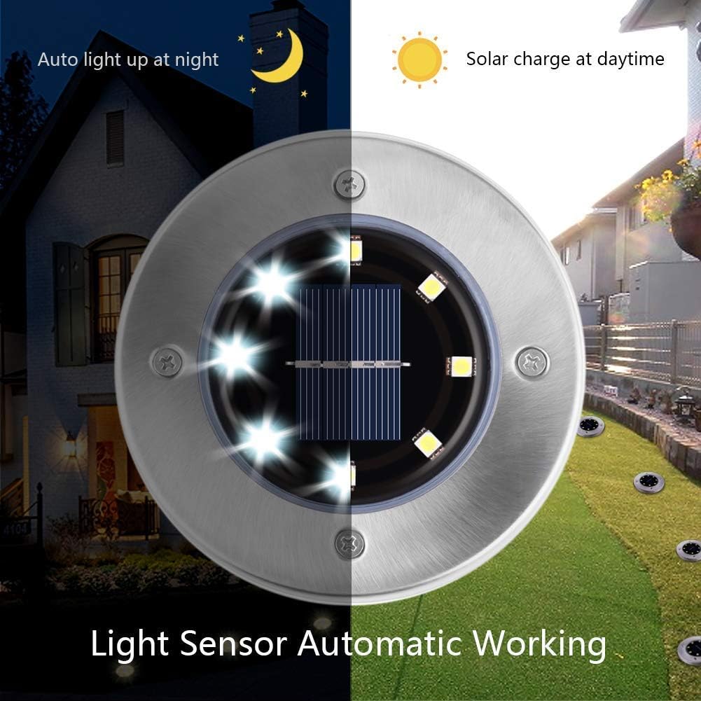 Solar Power Disk Licht Outdoor Garten Solar Unterirdischen Licht Deck Licht Scheinwerfer Begraben Solar Led Lampe Garten Decor